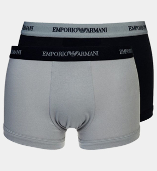 Emporio Armani 2 Pakke Boksere Mænd Grå Blå