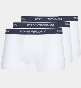 Emporio Armani 3 Pakke Boksere Mænd Hvid