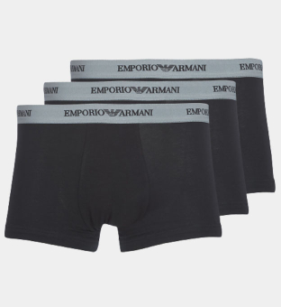 Emporio Armani 3 Pakke Boksere Mænd Sort