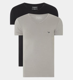 Emporio Armani 2 Pakke T-shirts Mænd Grå Marine Blå