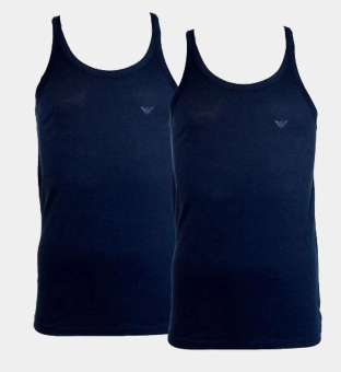 Emporio Armani 2 Pakke Tank Tops Mænd Marine Blå