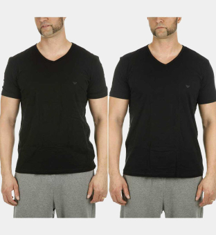 Emporio Armani 2 Pakke T-shirts Mænd Sort