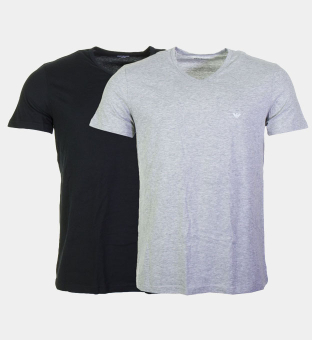 Emporio Armani 2 Pakke T-shirts Mænd Sort Heather