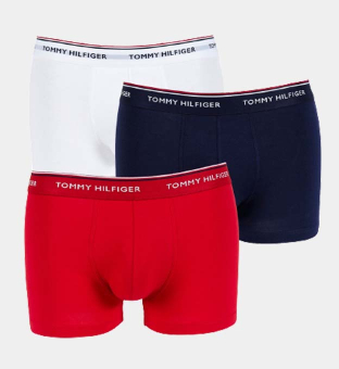 Tommy Hilfiger 3 Pakke Boksere Mænd Hvid Tango Rød