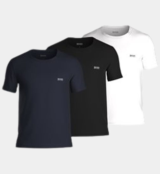 Hugo Boss 3 Pakke T-shirts Mænd Open Blå