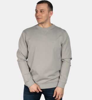 Hugo Boss Relaxed-Fit Sweatshirt Mænd Medium Grå