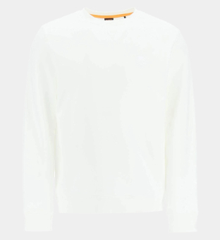 Hugo Boss Relaxed-Fit Sweatshirt Mænd Hvid