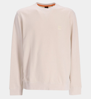 Hugo Boss Relaxed-Fit Sweatshirt Mænd Lys Beige