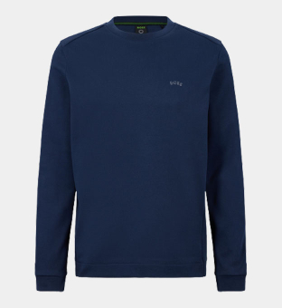 Hugo Boss Salbo Curved Sweatshirt Mænd Marine