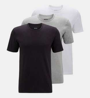 Hugo Boss 3 Pakke T-shirts Mænd Sort Hvid Grå