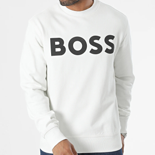 Hugo Boss Relaxed-Fit Sweatshirt Mænd Natural