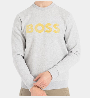 Hugo Boss 3D Logo Sweatshirt Mænd Lys Pastel Grå