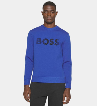 Hugo Boss 3D Logo Sweatshirt Mænd Bright Blå