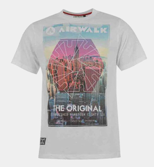 Airwalk Grafisk T-shirt Mænd Hvid