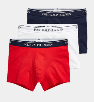 Ralph Lauren 3 Pakke Boksere Mænd Rød- Hvid-Marine