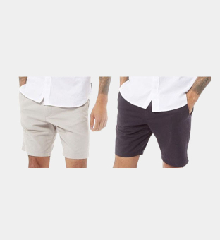 French Connection 2 Pakke Shorts Mænd Marine Stone