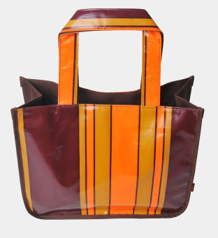 Inuovi Striped Tote Taske Kvinder Brun Orange