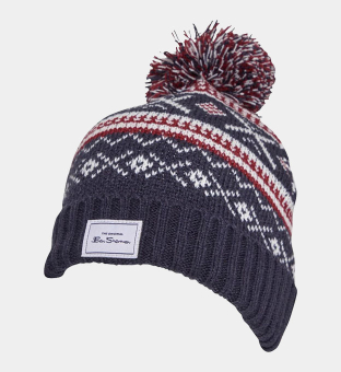 Ben Sherman Beanie Mænd Marine Hvid Wine