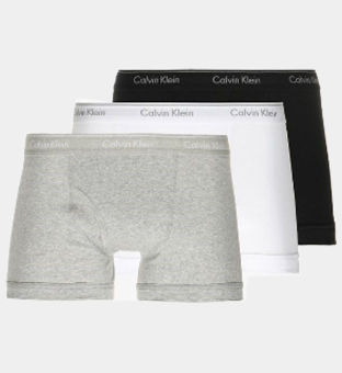 Calvin Klein 3 Pakke Trunks Mænd Grå Back