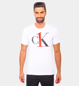 Calvin Klein T-shirt Mænd Hvid