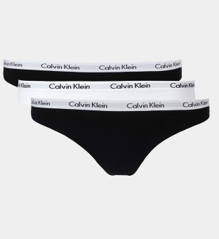 Calvin Klein 3 Pakke Bikinies Kvinder Sort Hvid