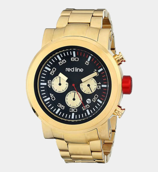 red line Torque Sport Analog Display Japanese Quartz Ur Mænd Guld