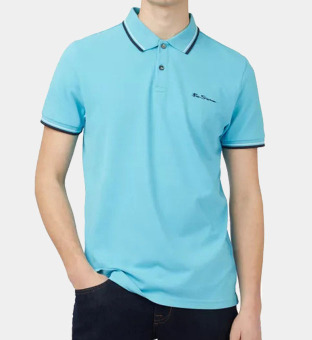 Ben Sherman Polotrøje Mænd Teal Multi