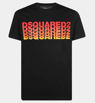 Dsquared2 Fading Logo T-shirt Mænd Sort