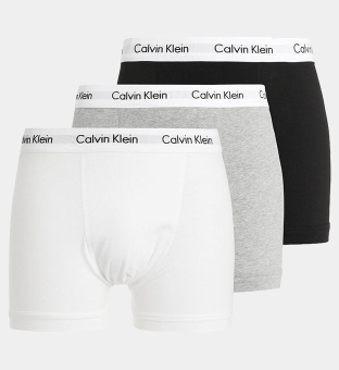 Calvin Klein 3 Pakke Boksere Mænd Sort Hvid Grå