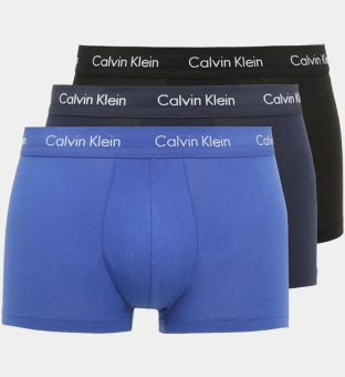 Calvin Klein 3 Pakke Trunks Mænd Blå Shadow