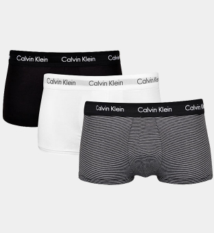 Calvin Klein 3 Pakke Trunks Mænd Hvid-Sort